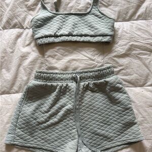 Quilted Light Blue Set